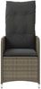 vidaXL Outdoor-Lehnstühle 2 Stk. mit Tisch Grau Poly Rattan 365692 Bild 5