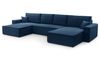AX LIVING Blau Sofa U mit Schlaffunktion Cedria U Wohnlandschaft 389cm Bild 2