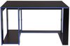 Schreibtisch HWC-J26, Computertisch Bürotisch, 120x60x76cm ~ schwarz-blau Bild 3