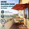Kingsleeve Sonnenschirm, halbrund, wasserabweisend, UV-Schutz 50+, Stahl terracotta, 270 cm Bild 2