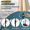 Kingsleeve Sonnenschirm, halbrund, wasserabweisend, UV-Schutz 50+, Stahl terracotta, 270 cm Bild 5