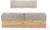 Boxspringbett Schlafzimmerbett ROLAND 140x220cm in Stoff Lincoln Rosa Bild 3