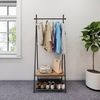 Mondeer Garderobenständer Kleiderständer, mit 2 Ablagen für Schuhe und Boxen Retro-Industrie Stil Bild 2