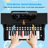 25 Tasten Mini Digitalpiano mit Hocker Kinder Klavier mit Einstellbarer Geschwindigkeit Schwarz Bild 5