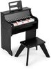 25 Tasten Mini Digitalpiano mit Hocker Kinder Klavier mit Einstellbarer Geschwindigkeit Schwarz Bild 1