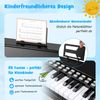 25 Tasten Mini Digitalpiano mit Hocker Kinder Klavier mit Einstellbarer Geschwindigkeit Schwarz Bild 4