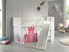 Vipack 'Scotty' Spielbett inkl. Lattenrost, Rutsche, Textilset und Leiter in Kiefer Weiß, Princess Bild 2