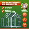 GARDEBRUK® Gewächshaus Aluminium 4,8m² mit Fundament 250x190cm inkl. 2 Dachfenster Bild 5