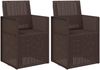 vidaXL Garten Esszimmerstühle 2 pcs Braun PP 899962 Bild 2