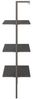 vidaXL Leiterregal mit 3 Böden Schwarz 64x35x120,5 cm 336381 Bild 4