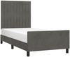 Einzelbettgestell Design für Erwachsene ohne Matratze Dunkelgrau 100x200 cm Samt d4538e Bild 3