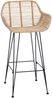 vidaXL Barstuhl 2 pcs 55 x 52 x 92 cm Rattan und Eisen 42011552 Bild 4