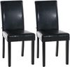 CLP 2er Set Esszimmerstuhl Ina Kunstleder mit Holzgestell,schwarz schwarz Bild 2