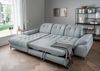 Polsterecke >Devland< Schlaffunktion, Stauraum, Cord Aqua - 273x105x189cm (BxHxT) Bild 2