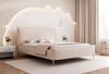 Goldstoff Polsterbett Modernes Bett "ETERNIA" mit hohen Beinen & praktischem Stauraum (Bettgestell mit Bettkasten, 120–200x200 cm, Kopfteilhöhe: 70/110 cm, Seitenhöhe: 25/40 cm), Elegantes Schlafzimmerbett mit hohem Stauraum & Design Bild 1
