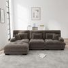 Modulares Sofa aus Chenille mit Ottomane & flexiblem Aufbau, braun Bild 2