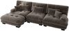 Modulares Sofa aus Chenille mit Ottomane & flexiblem Aufbau, braun Bild 5