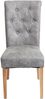 2er-Set Esszimmerstuhl Chesterfield II, Nieten ~ Stoff/Textil hellgrau, helle Beine Bild 4