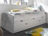 Bettgestell >Georgina< in Beton/weiß - 96x23,5x198cm (BxHxT) Bild 2