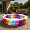 SunClub Planschbecken Regenbogen rund Ø 187 x 42,5 cm mit 2 Luftringen Bild 2