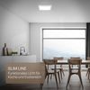 B.K.Licht - LED Deckenlampe mit indirektem Licht, Flach, Neutralweißes Licht, IP44, Panel, LED Lampe, Deckenleuchte, Badezimmer Lampe, Wohnzimmerlampe, Küchenlampe, 29 x 29 x 3 cm, Weiß Bild 2