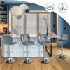 Yaheetech 2er-Set Barhocker mit Fußstütze, Drehbar & Höhenverstellbar, Grau Bild 2