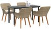 vidaXL Garten Essgruppe mit Kissen 5 pcs Beige Poly-Rattan 3261700 Bild 3
