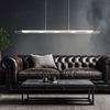 LED Hängelampe, nickel matt, Glas satiniert, H 150 cm Bild 2