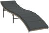 vidaXL Sonnenliegen 2 Stk. mit Tisch Hellgrau Poly Rattan 368256 Bild 4