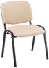 CLP 6er Set Besucherstuhl Ken Stoff stapelbar und mit robustem Metallgestell,creme Bild 3