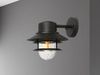 LED Wetterfeste Downlight Außen Wandlaterne aus Edelstahl, Schwarz Höhe 24cm Bild 3