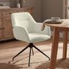 CLP Esszimmerstuhl Merlinda mit Teddystoff 360° drehbar mit Armlehnen,creme Bild 3
