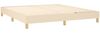 Doppelbett, Polsterbett mit Matratze Hellgrau 140x190 cm Stoff Creme 160x200 cm Bild 4