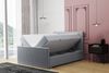 Boxspringbett Schlafzimmerbett MONTY 200x200cm in Stoff Monolith Dunkelblau Bild 2