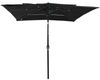 vidaXL Sonnenschirm mit Aluminium-Mast 3-lagig Schwarz 2,5x2,5 m 313842 Bild 2