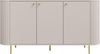 AX LIVING Kommode Halay Beige, 3 Türen Moderne Rillenstruktur 164,6 cm mit, runden Kanten Bild 2