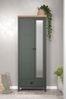 Garderobenschrank >Stanton< in Tannengrün / Eiche - 77x198x39cm (BxHxT) Bild 5