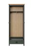 Garderobenschrank >Stanton< in Tannengrün / Eiche - 77x198x39cm (BxHxT) Bild 3