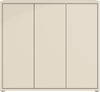 Forte ALICE SPRINGS Schuhschrank 100 110, moderner Flurschrank mit 3 Türen und 8 Einlegeböden, Holzwerkstoff, Kaschmir/ Beige, 109,2 cm breit x 99,1 cm hoch x 34,9 cm tief Bild 2