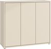 Forte ALICE SPRINGS Schuhschrank 100 110, moderner Flurschrank mit 3 Türen und 8 Einlegeböden, Holzwerkstoff, Kaschmir/ Beige, 109,2 cm breit x 99,1 cm hoch x 34,9 cm tief Bild 3