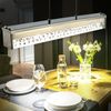 LED Hängeleuchte, Kristalle, Glas, Höhenverstellbar, L 78 cm Bild 3