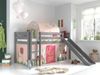 Kinderbett mit Rutsche Karolina Massivholz Grau Textilset Spring 2 Bild 2