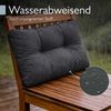 Beautissu Sitzkissen Lounge Kissen Outdoor Rückenkissen Flair LK, 50x40x12cm, Anthrazit, 50x40x12 cm – Wetterfest Schmutzabweisend Polster für Gartenmöbel Bild 4