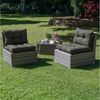 Beautissu Sitzkissen Lounge Kissen Outdoor Rückenkissen Flair LK, 50x40x12cm, Anthrazit, 50x40x12 cm – Wetterfest Schmutzabweisend Polster für Gartenmöbel Bild 3