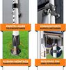 KESSER® Klemmmarkise, mit Handkurbel, ohne Bohren, UV-beständig, höhenverstellbar, wasserabweisend, Anthrazit / Weiß, Breite 300 cm Bild 3