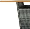 vidaXL Bartisch Grau 80x80x110 cm Poly Rattan und Massivholz Akazie 313466 Bild 5