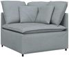 vidaXL Modulares Sofa Eckmodul mit Kissen Hellgrau 100 cm 4104447 Bild 2