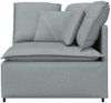 vidaXL Modulares Sofa Eckmodul mit Kissen Hellgrau 100 cm 4104447 Bild 3