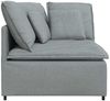 vidaXL Modulares Sofa Eckmodul mit Kissen Hellgrau 100 cm 4104447 Bild 4