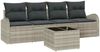 vidaXL Gartensofa-set 5 pcs Hellgrau und Dunkelgrau Poly-Rattan 3354581 Bild 2